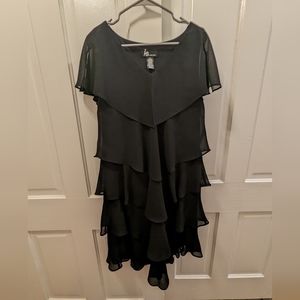 Sheer Black Tiered Dress